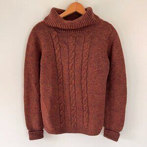 Handmade Wool Cable Knit Turtleneck